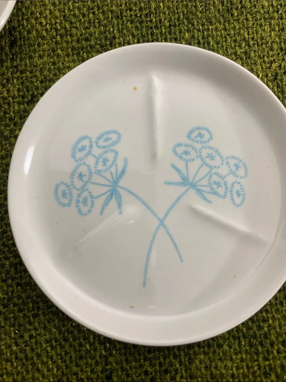 Salt or Spice Dips S/6 Light Blue Floral Accents
